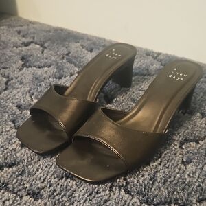 A New Day Women's Black Heeled Sandals
